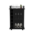 thumbnail image 4 of Four Casters with Lock, Spacious Surface - Functional Bar Cart for Entertaining, 4 of 5