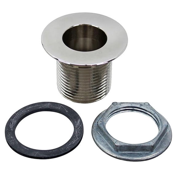 AllPoints B2950121 56-1211 Nickel Plated Brass Sink Drain - 1 in. NPS - 1.5 in. Long - 1.375 in. Sink Opening