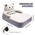 thumbnail image 2 of Inflation & Deflation Bed with Built-in Pump, High Blow Up Airbed for Camping, Home Travel Guests (Bear 59in), 2 of 9