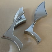 HTT-MOTOR Chrome Spear Blade Mini Mirrors for Harley Davidson Sportster Dyna Softail