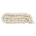 thumbnail image 5 of Creative Co-Op Soft Woven Cotton Blend Cable Knit Throw Blanket with Fringe, Natural, 5 of 5