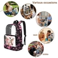 thumbnail image 5 of COEQINE Clear Backpack for School Multi-Pocket Bookbag PVC Polyester See Through Book Bag with Padded Shoulder Straps, Heavy Duty Work Bag Transparent Daypack, Hummingbird Cherry Blossom, 5 of 7