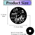 thumbnail image 2 of Music Vinyl Decor Records 1950s Hippie Vinyl Records for Crafts PVC Waterproof Wall Decoration Retro Aesthetic Records 50's Music Party Bar Coffee 11.8Inch-Life Is Short Make Your Own Music DIY, 2 of 8