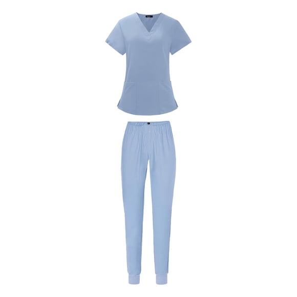 Conjunto de Uniforme de enfermera Yinane con pantalones superiores escote en V XXL