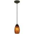 thumbnail image 3 of Access Lighting  Champagne Bronze Cord Pendant with Brown Stone Shade, 3 of 6