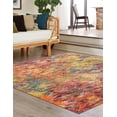 thumbnail image 4 of Unique Loom Vivid Collection Area Rug - Bengaluru (9' 10" Square Multi/Orange), 4 of 9