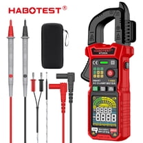 HABOTEST HT205A Digital Clamp Meter, 6000 Counts, 600A Clamp Multimeter Tester, Measures Current Voltage Resistance Diodes Continuity Data Retention, w/NCV for Home Appliance, Railway Industry