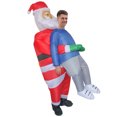 thumbnail image 5 of Disfraz de Papá Noel para Halloween, muñeco de nieve montado en alce, traje inflable de tela para carnaval, árbol de Navidad, disfraz de hombre de jengibre, 5 of 5