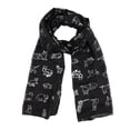 thumbnail image 3 of Womens Cat Printed Chiffon Long Scarf Scarf Lighweight Shawl, 3 of 3