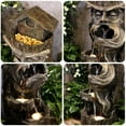 thumbnail image 3 of 3-Tier Rustic Tree Trunk Water Fountain with LED Lights for Outdoor Patio, Garden, and Backyard Decor, 3 of 5