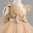 thumbnail image 5 of IBTOM CASTLE Toddler Baby Girls Shiny Sequin Heart Pageant Dress Sequins Heart Tulle Tutu Dress Flower Wedding Princess Birthday Party Prom Gown 18-24 Months Champagne, 5 of 7