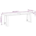 thumbnail image 4 of vidaXL Bench with Live Edge 140 cm Solid Wood Acacia, 4 of 5