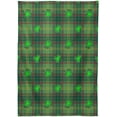 thumbnail image 2 of Coolnut St Patrick Plaid Clovers Tablecloth Rectangle Colorful Table Cloth Large Square Table Cover for Dining Kitchen Party 54"x54" Decor Gift, 2 of 7