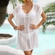 thumbnail image 4 of Traje de baño Prolriy para mujer, moda de verano para mujer, tejido de punto ahuecado, elegante, para playa, bikini, blusa, vestido de playa, ropa de baño, traje de baño para mujer, blanco, 4 of 8
