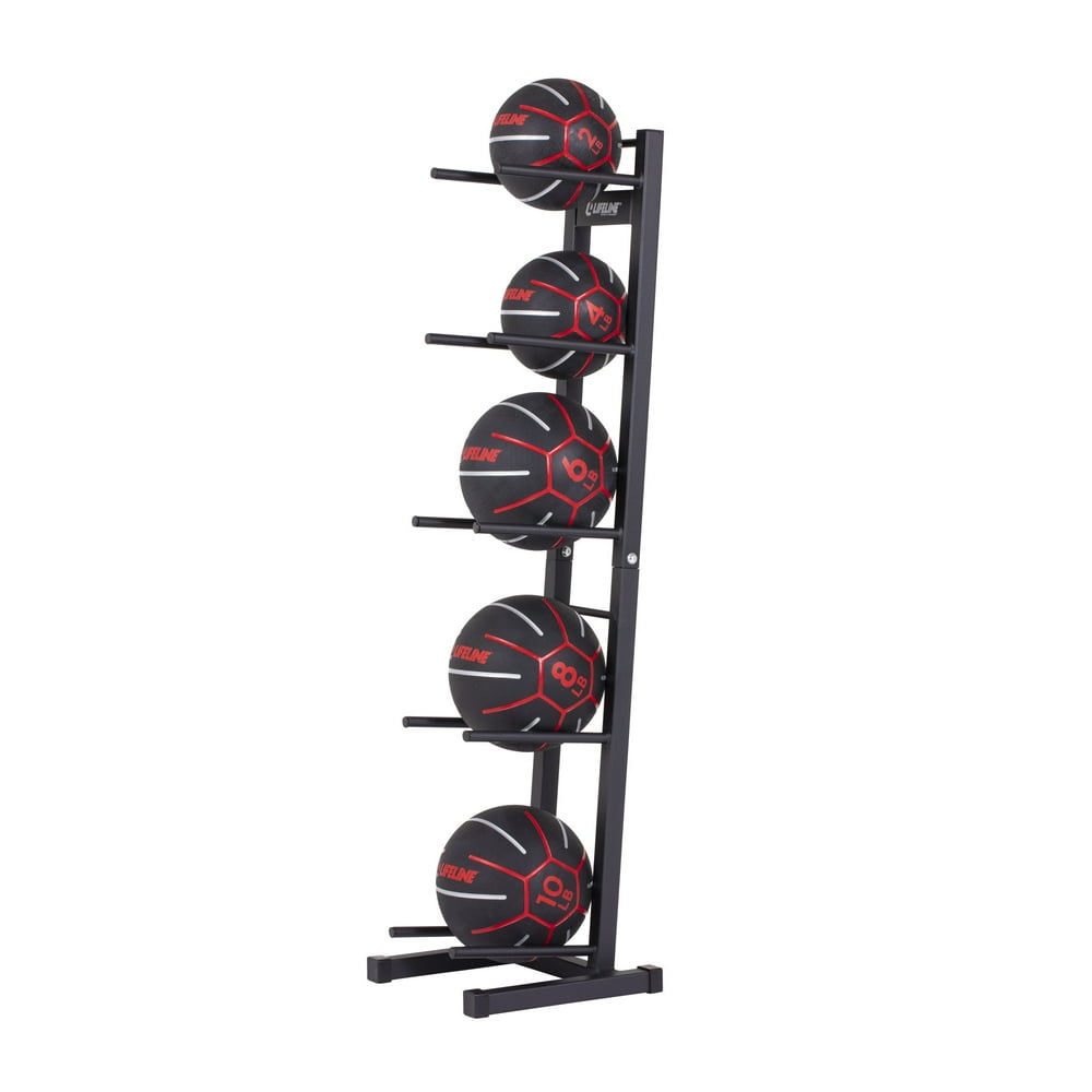 Lifeline Medicine Ball Set 210 lbs With Storage Rack