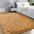 thumbnail image 2 of Nefoso Shag Area Rug, 8ft x 10ft Soft Fluffy Area Rugs for Living Room Bedroom Decor Carpet, Light Brown/Camel, 2 of 10