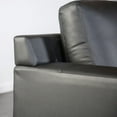 thumbnail image 3 of Furniture of America Ronan FSC Certified Leather Right Chaise Sectional in Black, 3 of 5