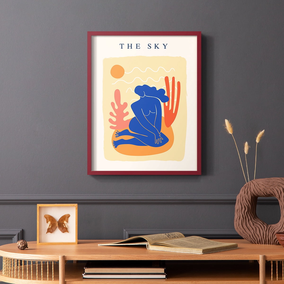 Matisse CCCXVII in Red Solid Wood 11 x 14 Framed Print