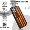 thumbnail image 3 of DALUX MetKase Hybrid Slim Phone Case WITH SCREEN PROTECTOR Compatible with Nokia C210 4G LTE (2023) - Brown US Flag Print, 3 of 3
