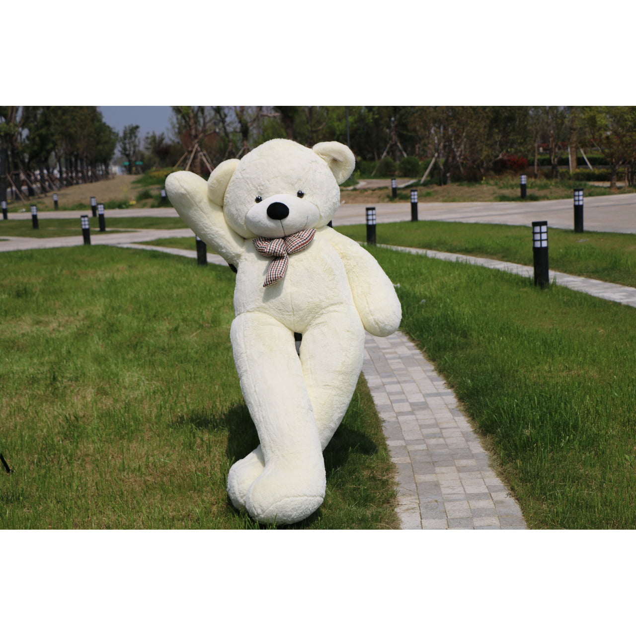Joyfay® 91'' White Giant Teddy Bear Stuffed Plush Toy Valentine Gift 230cm 