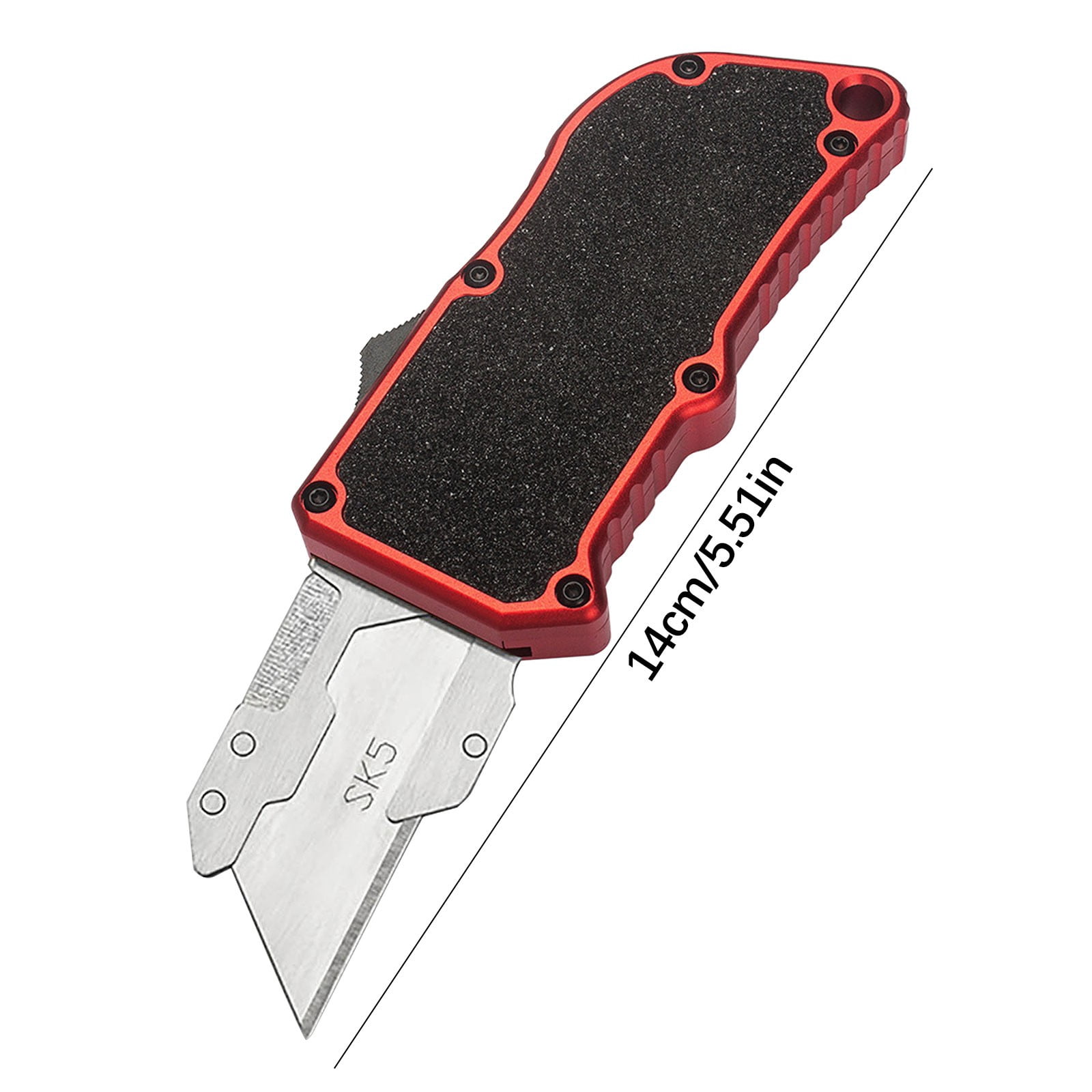 Aviation Aluminum Utility Knife,Aviation Utility Knife Retractable Replaceable Heavy Duty Box,Auto-Retractable Utility Knife not bend,Aerospace Aluminium Sandpaper Face Knife Handle Paper Cutter