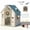 Green-white - deluxe, variant on Cottage-Style Kids Outdoor Playhouse with Basketball Hoop, Mailbox, Windows & Half Door – Indoor/Outdoor Playhouse for Toddler Pretend Play – Backyard Garden Activity House