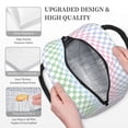 thumbnail image 5 of Haiem Colorful Checkerboard Printed Lunch Bag Women, Lunch Box Lunch Bag for Women, Small Leakproof Cute Lunch Tote Large Capacity Reusable Insulated Cooler Lunch Container, 5 of 6