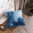 thumbnail image 5 of KLL Abstract Ocean Waves Decorative Throw Pillow Covers Velvet Soft for Couch Sofa Bedroom Living Room Outdoor (No pillow core)- 18"x18", 5 of 5