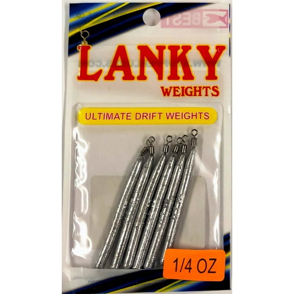 K&E Tackle Lanky Weights Fishing Sinker 1/4 oz. - Lead