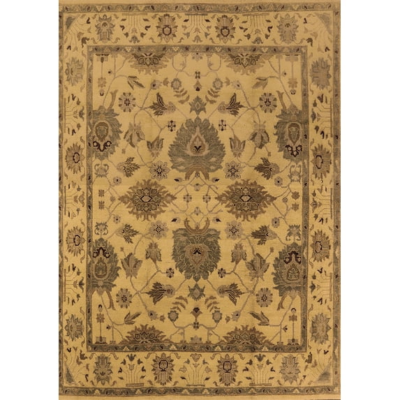 Ahgly Company Indoor Rectangle Oriental Brown Traditional Area Rugs, 6' x 9'