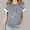Gray, variant on ZZwxWA Womens Casual Short Sleeve Shirts Crew Neck Fashion Paw Printed Blouse Loose Fitting Tunic Tops Spring Clothes Valentines Day