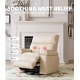 thumbnail image 3 of Garvee 27" Oversized Recliner Chairs with Heat and Massage, 360° Swivel, Beige, 3 of 8