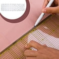 thumbnail image 5 of thinsony Patchwork Ruler Clear Scale Fabric Guide Dressmaking DIY Sewing Template Clothes Drawing Office Piecing Measuring Tool 15x50cm Black, 5 of 5