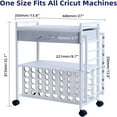 thumbnail image 7 of Organizers and Storage Compatible with Cricut Machines Rolling Craft Storage Cart with 47 Vinyl Roll Holders for Craft Rooms Home Removable Patent Protected 001 Black Wood Grain, 7 of 7