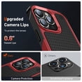 thumbnail image 5 of ELEHOLD for iPhone 14 Pro Max 2022 Fit Case, Military-Grade Dual Layer Raised Frame Screen & Camera Lens Protective Armor Hybrid PC+TPU Anti-Drop Shockproof Slim Rugged Case,Red, 5 of 8
