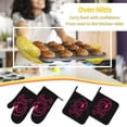 thumbnail image 6 of ZICANCN Oven Mitts and Pot Holders Sets,Red Shining Skull and Crossbones Baking Sets Kitchen Heat Resistant 4 Pieces, 6 of 8