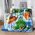 thumbnail image 4 of Mantas de franela con estampado 3D de dinosaurio para niños y adultos, ropa de cama cálida para viajes, mantas finas para camas, 4 of 4