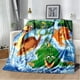 thumbnail image 4 of Mantas de franela con estampado 3D de dinosaurio para niños y adultos, ropa de cama cálida para viajes, mantas finas para camas, 4 of 4