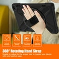 thumbnail image 5 of XYX Case for Fire HD 8 & 8 Plus (12th/10th Generation, 2024/2022/2020) with 360 Degree Rotating, Hand Strap, Shoulder Strap, Black, 5 of 7