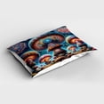 thumbnail image 2 of Ambesonne Mushroom Pillow Sham, Psychedelic Starry Astral, 26" X 20", Aqua Marigold Indigo, 2 of 2