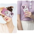 thumbnail image 3 of Compatible with iPhone 17 Pro Max Magnetic Glitter Case Compatible with Magsafe Luxury Bling Rhinestone Case with Logo View Plating Sparkle Diamond Camera Lens Protection for Women Girls, 3 of 6