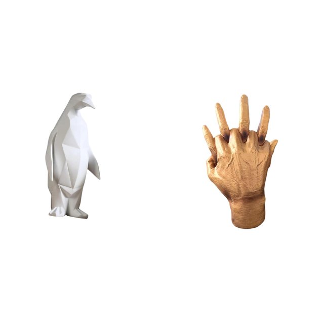 Escultura de pingüino, estatua de animal, adorno de mesa, escultura de mano, material de resina, adecuada para dormitorio, sala de estar, oficina, reg