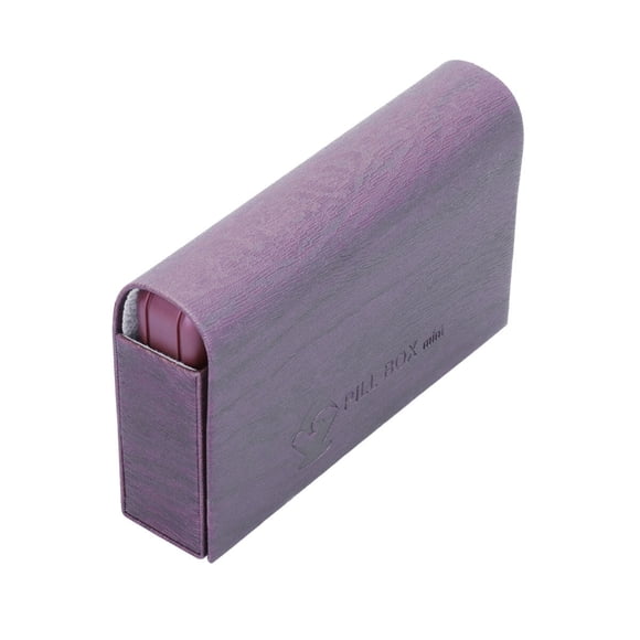 1 mini pastillero, pastillero diario semanal, caja de medicinas para exteriores, organizador de pastillas para mujeres y hombres, color café