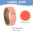 thumbnail image 2 of Uxcell Colored Dot Stickers Color Coding Blank Circle Labels Adhesive Round Price Stickers for Inventory Office Fluorescent Red-Orange, 2 of 7