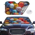 thumbnail image 2 of Uemuo Easter Eggs Pattern Accordion Car Windshield Sun Shade, Foldable Reflective Sun Visor for Car, Reflector Windshield Sunshade-Small, 2 of 7