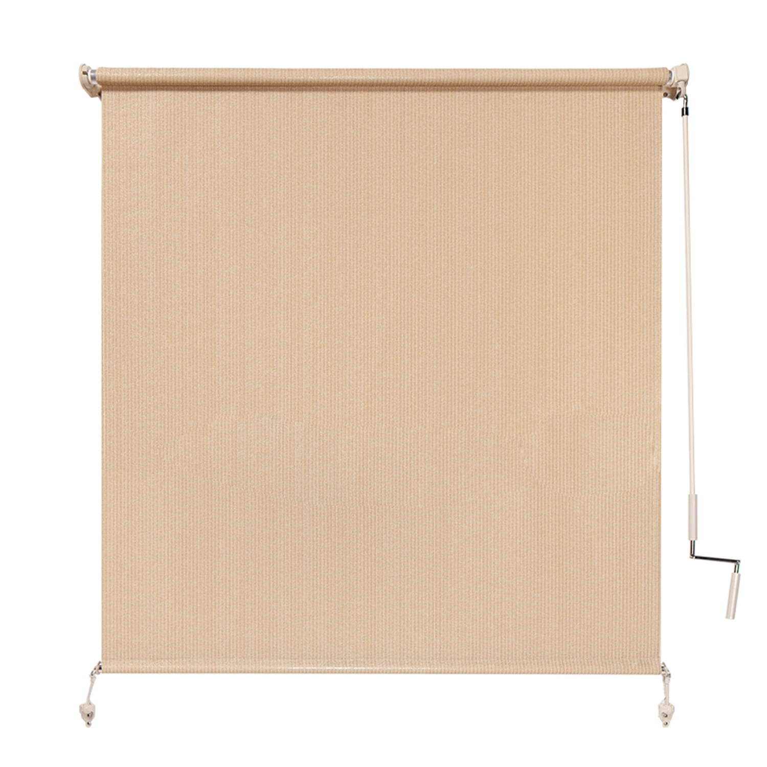 Coolaroo 72" x 48" Crank Operated Beige Roller Sun Shade