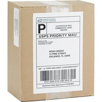 Business Source Shipping Labels- 5.50" x 8.50" Length - White- 200 / Box