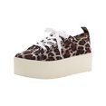 thumbnail image 3 of AQUA Womens Gray Animal Print Pull Tab Comfort Piper Round Toe Platform Lace-Up Athletic Sneakers 6 M, 3 of 5
