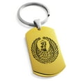 thumbnail image 1 of Stainless Steel Hatano Samurai Crest Engraved Dog Tag Keychain Keyring, 1 of 1