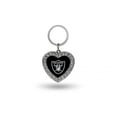 thumbnail image 2 of Oakland Raiders Bling Rhinestone Heart Keychain, 2 of 2